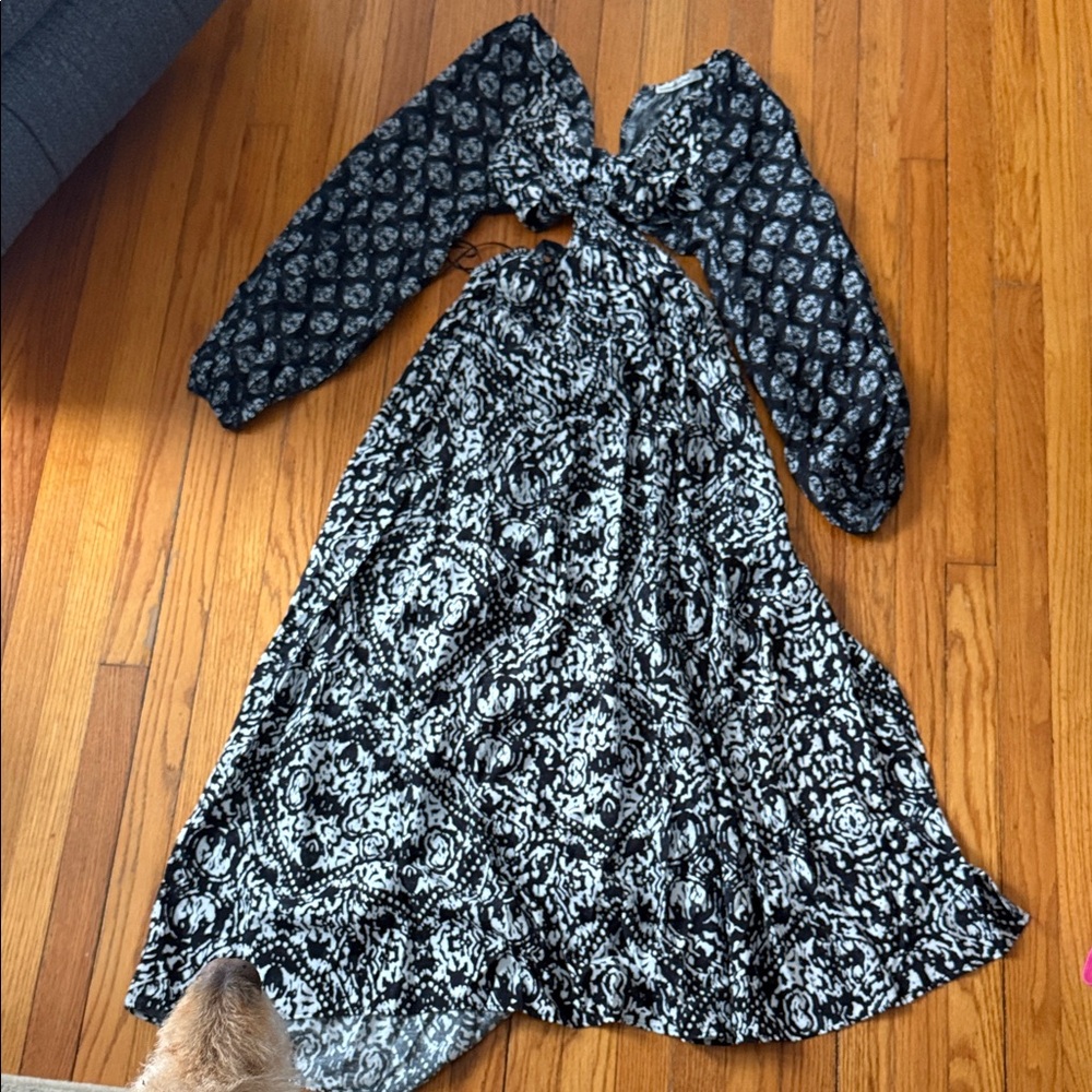 Abercrombie & Fitch Monochrome Long Sleeve Dress